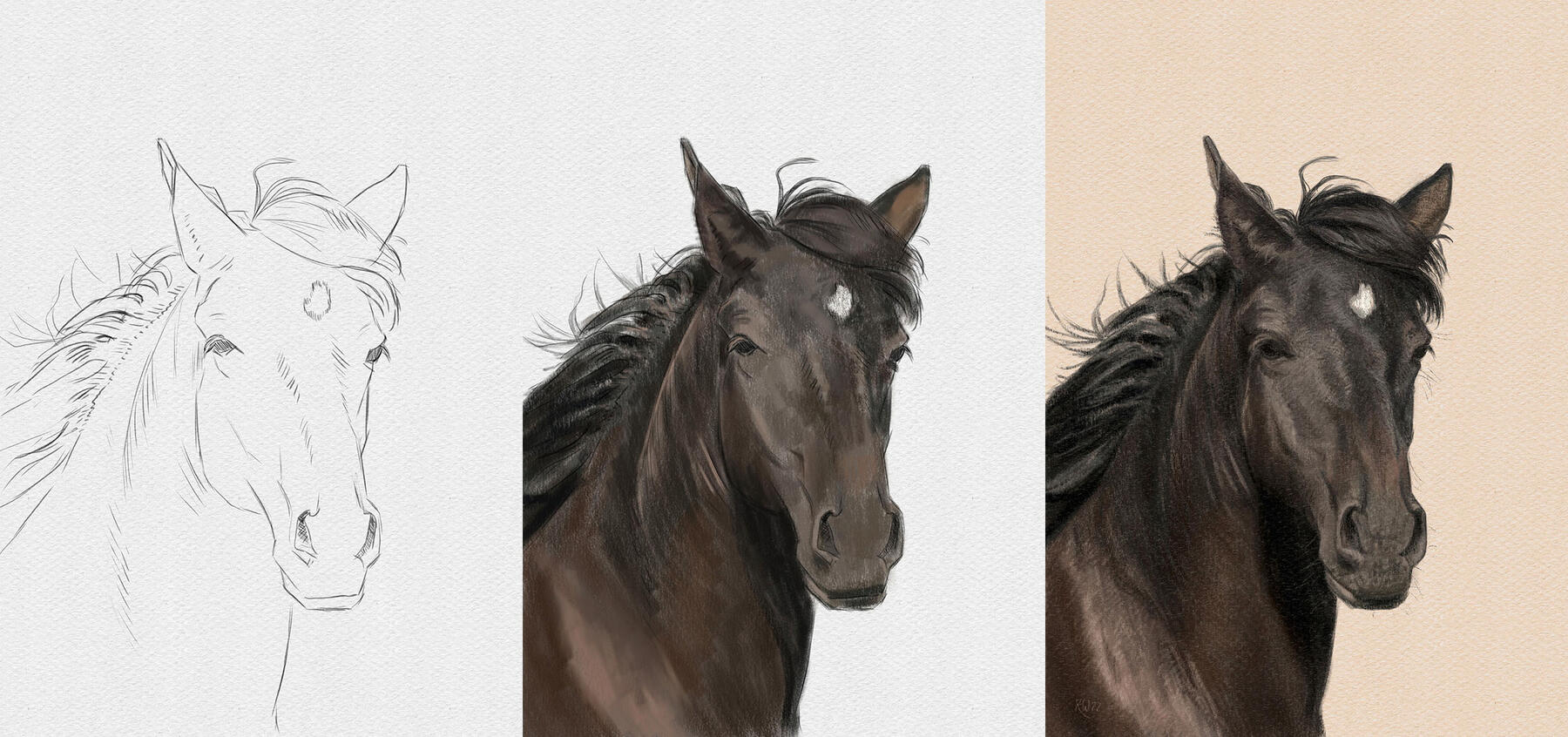 Painting process example